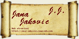 Jana Jaković vizit kartica